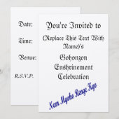 SGI Gohonzon Inkrimping Uitnodiging Sjabloon (Voorkant / Achterkant)