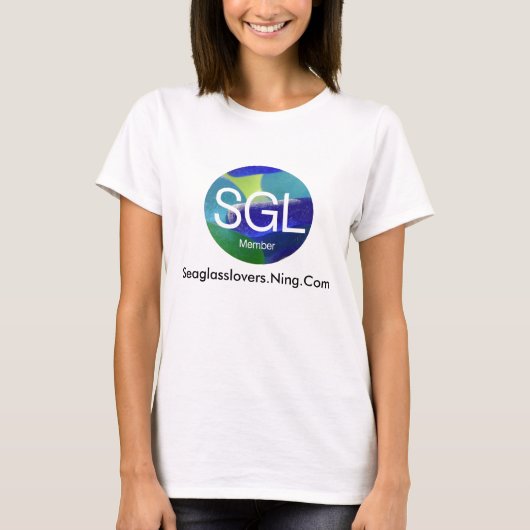 Sgltshirt, Seaglasslovers.Ning.Com T-shirt (Voorkant)