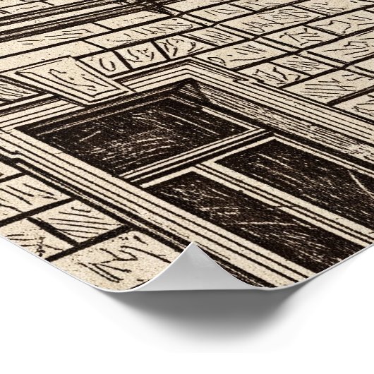 Sgraffito Art Facade Poster (Hoek)