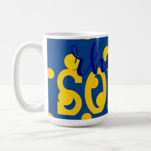 SGRho Rhoyal Blauw en Goud Rhoyal Soror Mok (Links)