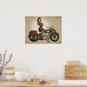 Sgt. Davidson Army Motorcycle Pinup Poster (Keuken)
