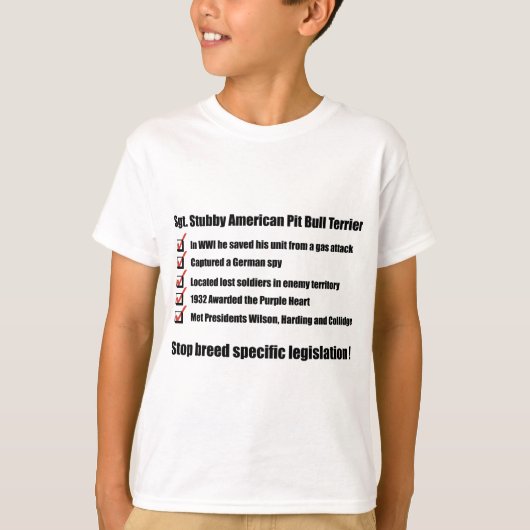 Sgt. Stubby -1 T-shirt (Voorkant)