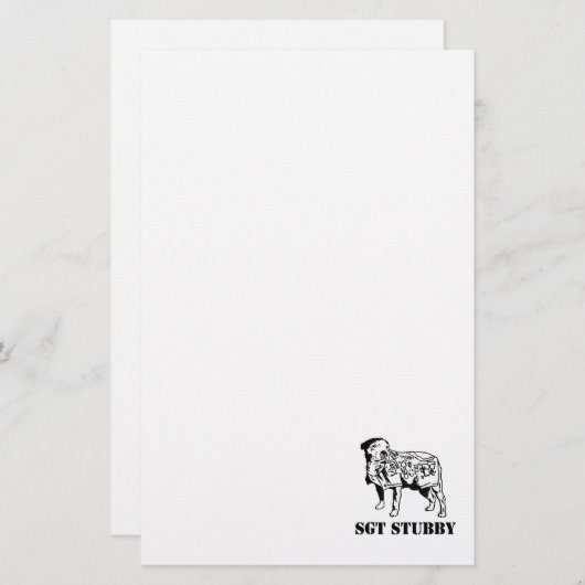 SGT STUBBY HERO DOG BRIEFPAPIER (Voorkant / Achterkant)