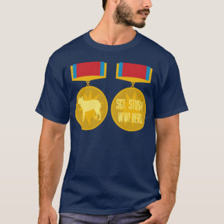 Sgt Stubby-medaille voor moed familie T-shirt