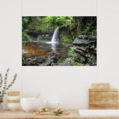 Sgwd Gwladys bij Pontneddfechan Waterfall, Wales Poster (Keuken)