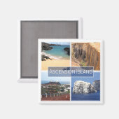 SH002 ASCENSION ISLAND, Mosaic, Afrika, Fridge Magneet (Voorkant / Achterkant)