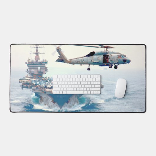 SH-60F OCEAN HAWK en US VLIEGTUIG CARRIER Bureaumat (Keyboard & Muis)