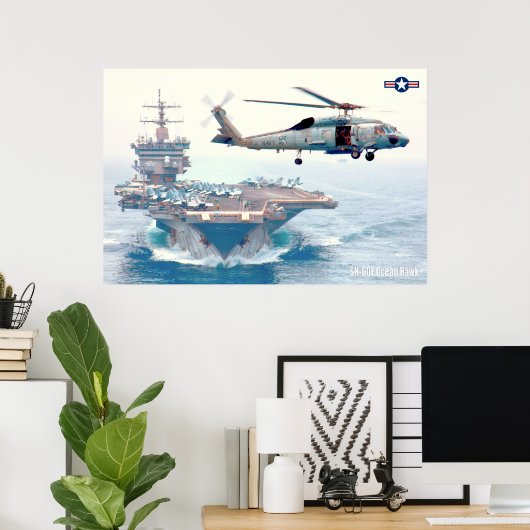 SH-60F OCEAN HAWK POSTER (Thuiskantoor)