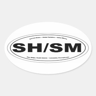 SH/SM Ovaal Sticker