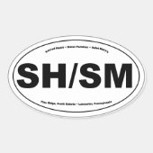 SH/SM Ovale Sticker (Voorkant)