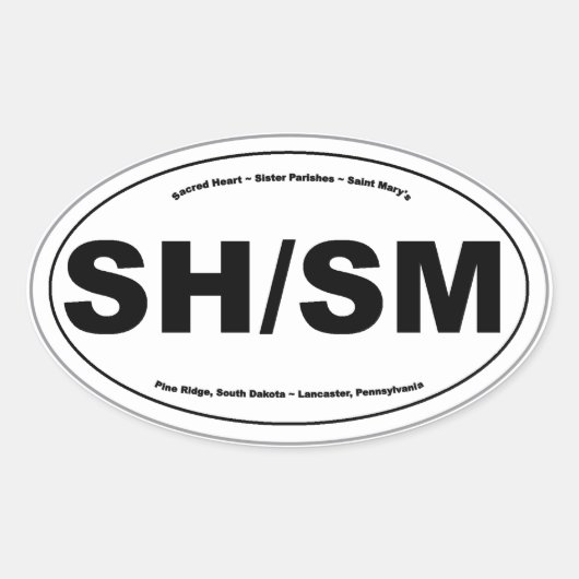 SH/SM Ovale Sticker (Voorkant)