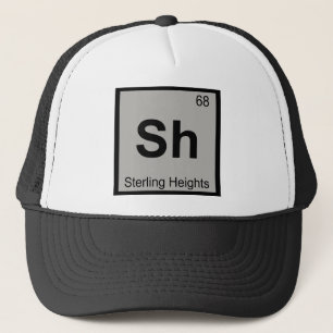 Sh - Sterling Heights Michigan Chemie Symbool Trucker Pet