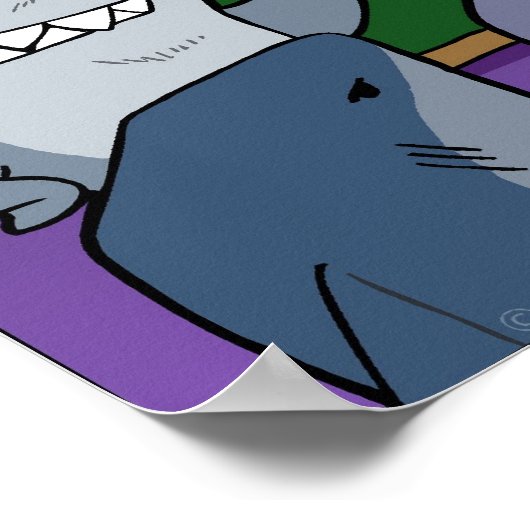 Shaaark, evolutie-poster poster (Hoek)