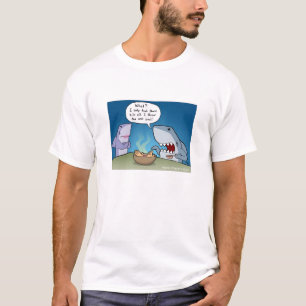 Shaaark Human hand soup white t shirt