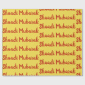 SHAADI MUBARAK Desi Indian Pakistani Gift Wrap Cadeaupapier (Vlak)