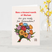 Shaban - Holy Month Blessings - Bouquet Kaart (Gele Bloem)