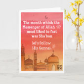 Shaban - Holy Month Blessings - Sunnah Kaart (Gele Bloem)