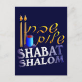 Shabat Shalom Briefkaart (Voorkant)