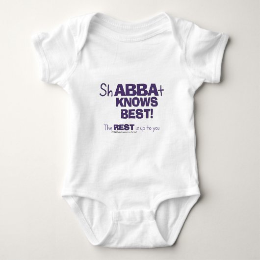 ShABBAt Abba kent best Romper (Voorkant)