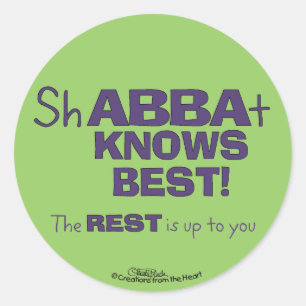 ShABBAt Abba kent best Ronde Sticker