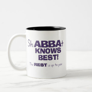 ShABBAt Abba kent best Tweekleurige Koffiemok