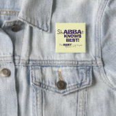 ShABBAt Abba kent best Vierkante Button 5,1 Cm (In situ)
