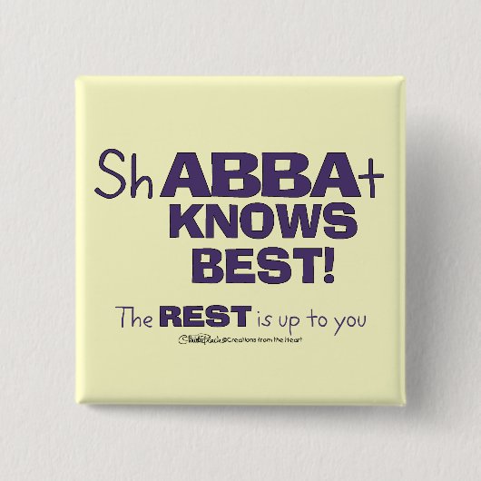 ShABBAt Abba kent best Vierkante Button 5,1 Cm (Voorkant)