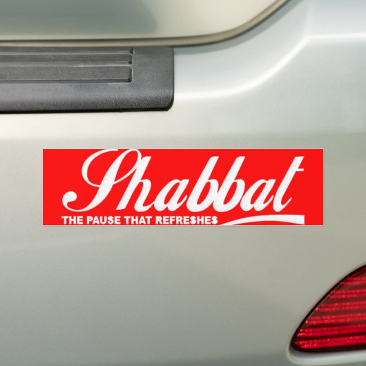 Shabbat Bumpersticker (Op auto)