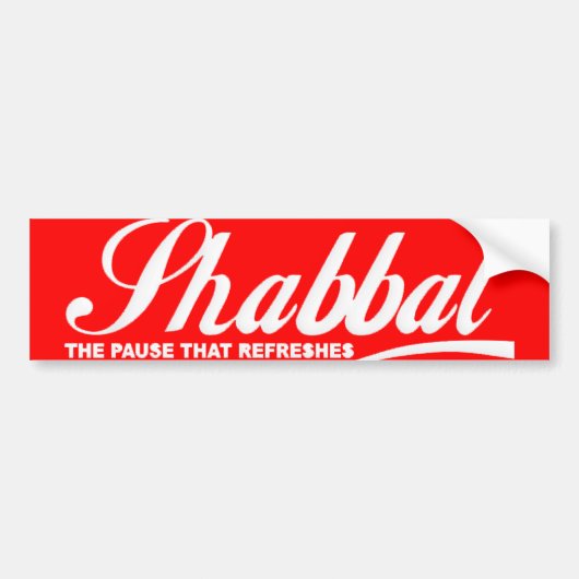 Shabbat Bumpersticker (Voorkant)