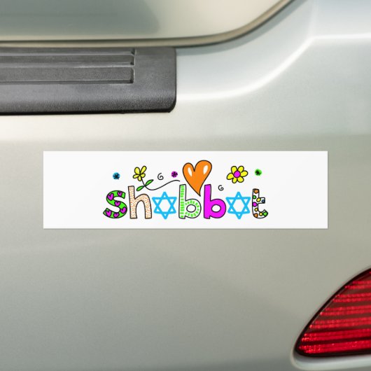 Shabbat Bumpersticker (Op auto)