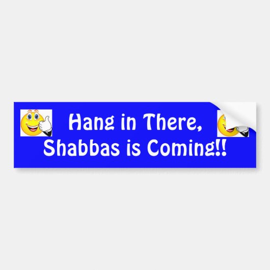 Shabbat Bumpersticker...hier hangen.... Bumpersticker (Voorkant)