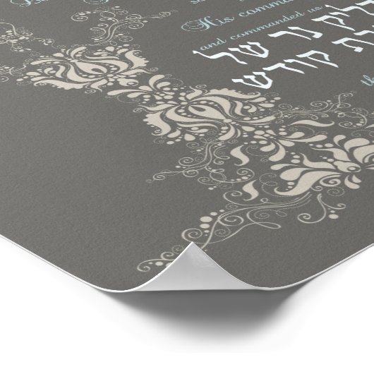 Shabbat Candle Blessing Poster (Hoek)