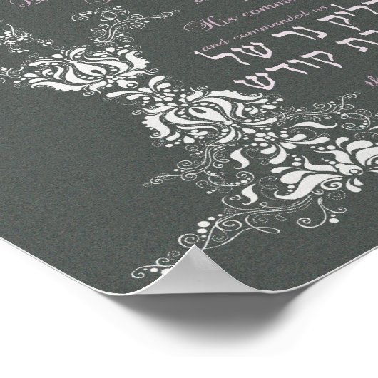 Shabbat Candle Blessing Poster (Hoek)