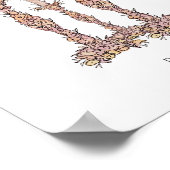 Shabbat Candles Floral Poster (Hoek)