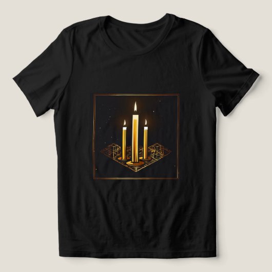 Shabbat Candles Logo T-SHIRT (Design voorkant)