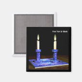 Shabbat Candlesticks Magneet (Voorkant / Achterkant)