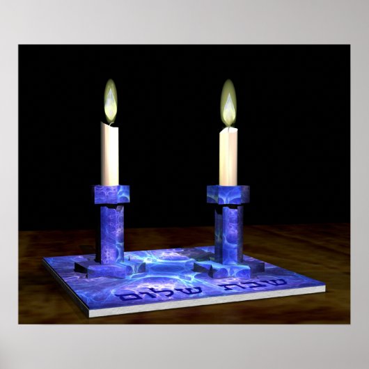 Shabbat Candlesticks Poster (Voorkant)