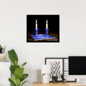 Shabbat Candlesticks Poster (Thuiskantoor)
