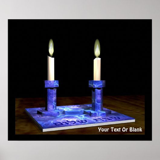 Shabbat Candlesticks Poster (Voorkant)