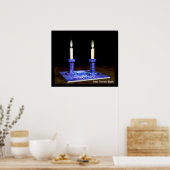 Shabbat Candlesticks Poster (Keuken)