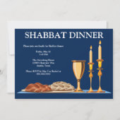 Shabbat Dinner Aangepaste Joodse Familie Marine Bl Kaart (Voorkant)