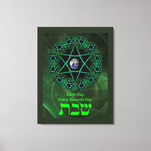 Shabbat - Earth Day Canvas Afdruk