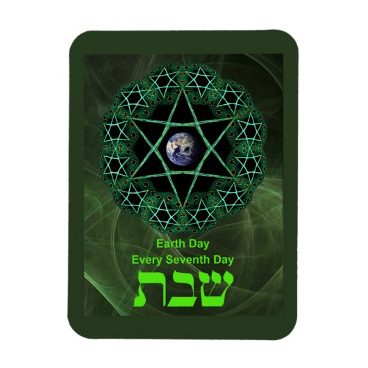 Shabbat - Earth Day Magneet (Verticaal)