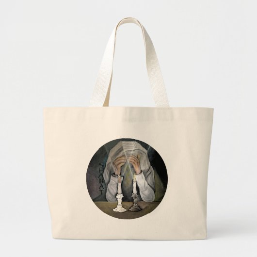 Shabbat Grote Tote Bag (Voorkant)