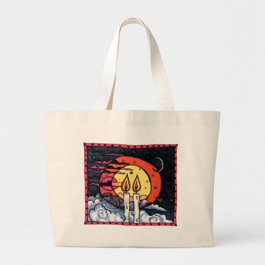 Shabbat Grote Tote Bag (Voorkant)
