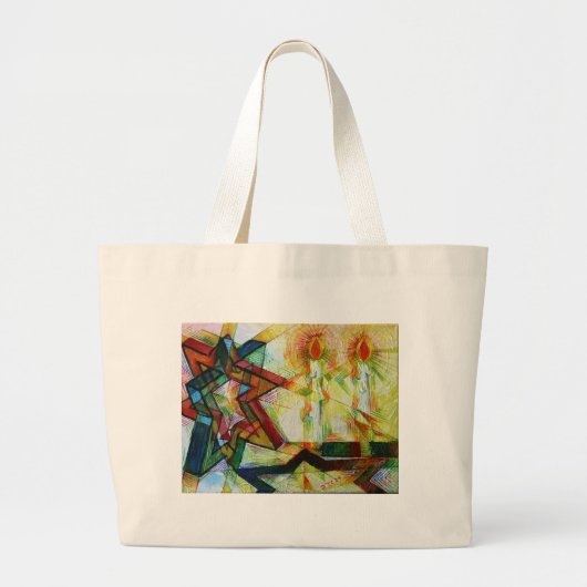 Shabbat Grote Tote Bag (Voorkant)