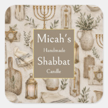 Shabbat Kaarslabel, Joodse Esthetiek Rustieke Kuns