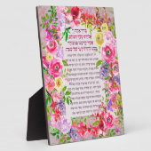 Shabbat Kandles Lighting Blessing Hebreeuws AcrylP Fotoplaat (Zijkant)