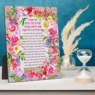 Shabbat Kandles Lighting Blessing Hebreeuws AcrylP Fotoplaat