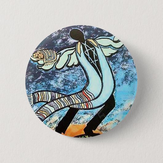 Shabbat Ronde Button 5,7 Cm (Voorkant)